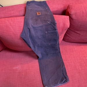 Carhartt Brown Double-Front Work Dungaree Pants - Size 6